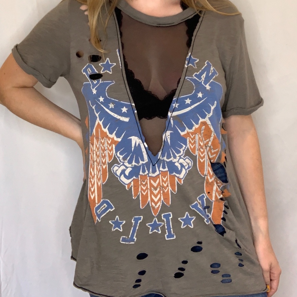 Distressed Graphic Tee